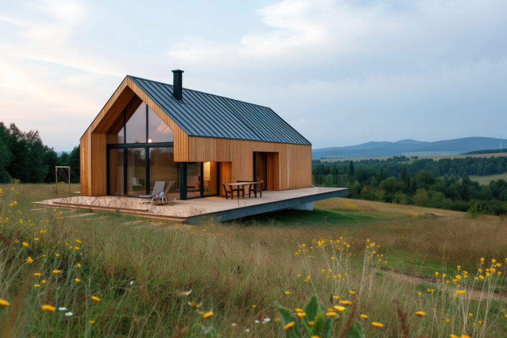 casa en el campo casa moderna de madera